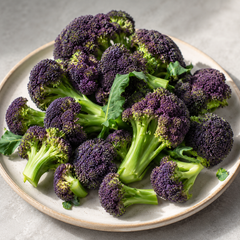 Purple cauliflower florets for salads vegetable platters and colourful cooking