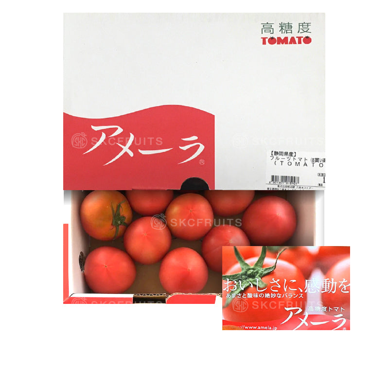Amela tomato from Japan known for concentrated fruit tomato taste