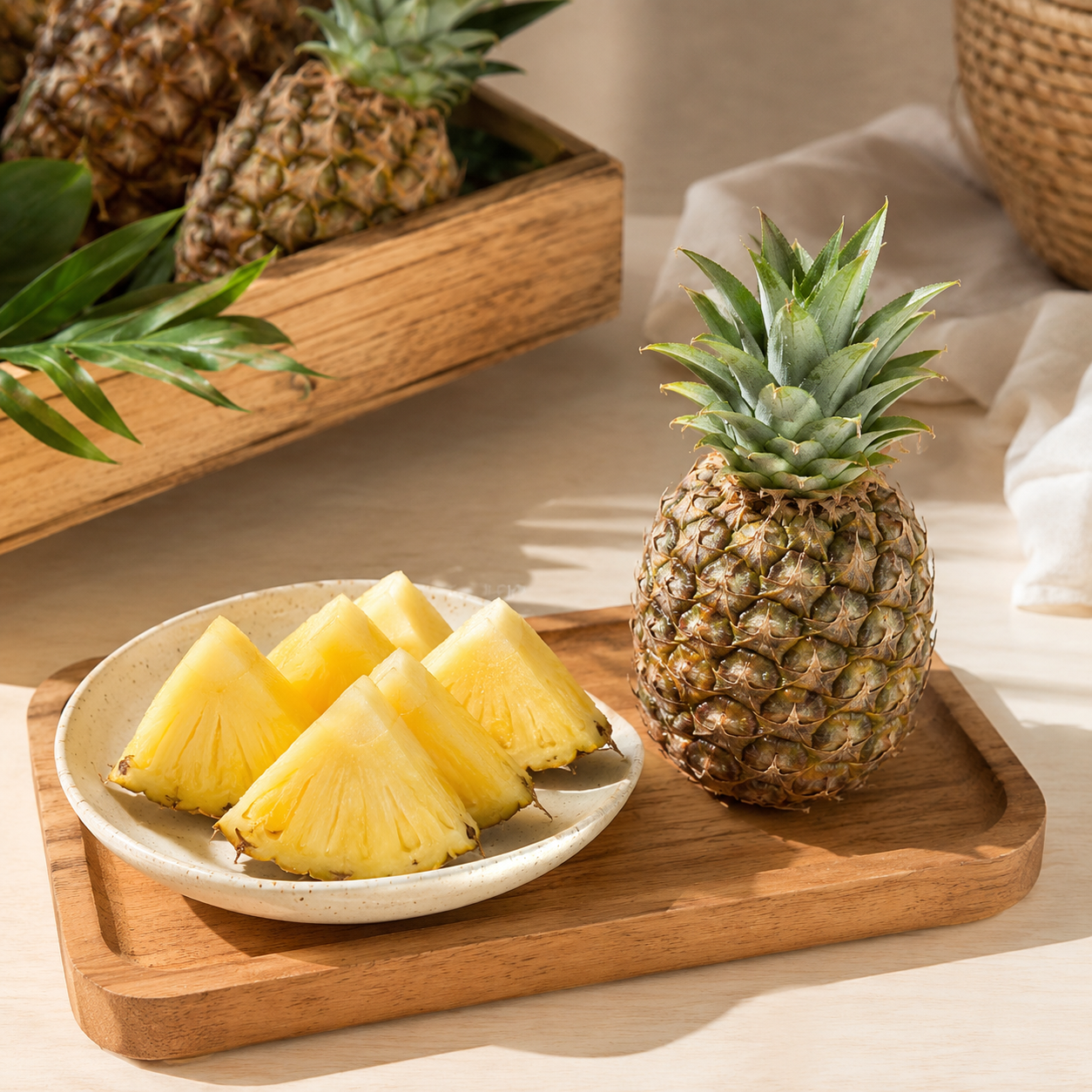 Fresh pineapple for pineapple juice Singapore style drinks
