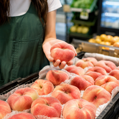 Australian peach style flat peach with fragrant juicy flesh