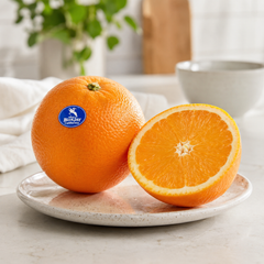 Blue Jay navel orange segments served on a fresh fruit platter