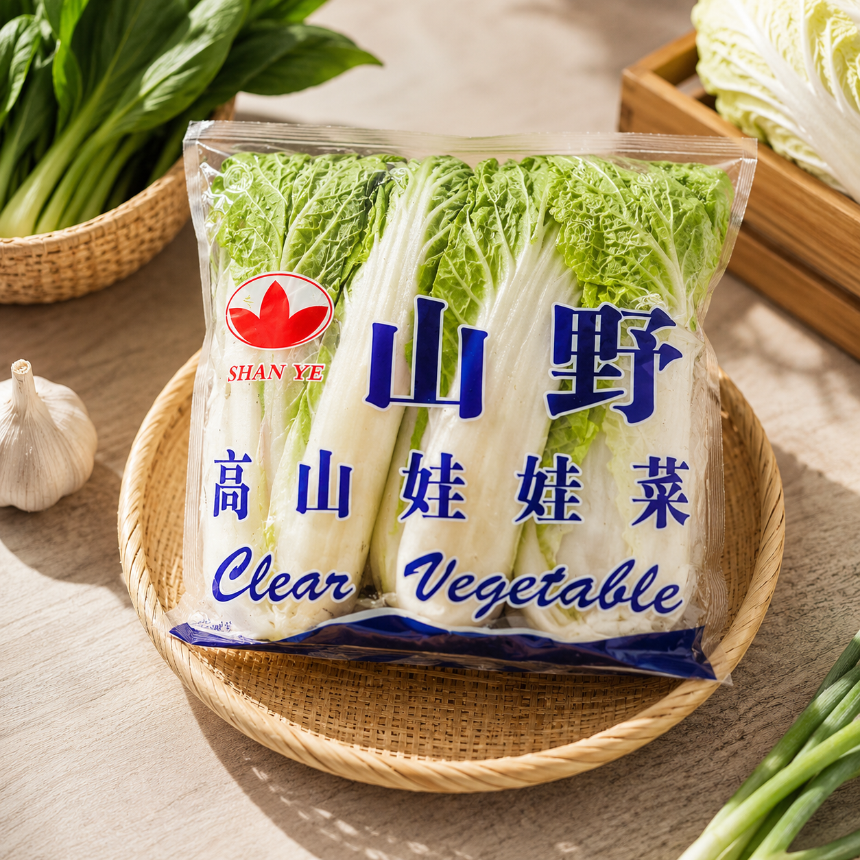 Baby napa cabbage with tender leaves and juicy pale stems for hotpot
Baby cabbage Chinese vegetable for soups stir-fries steaming and braising