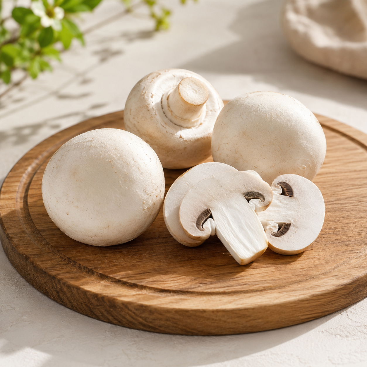 Champignon mushroom for soups sauces stir-fries pasta and pizza