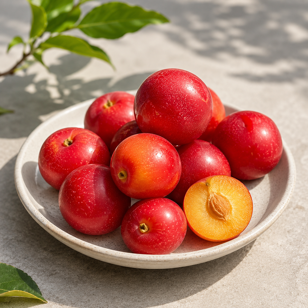 Cherry plum benefits explained as fresh fruit fibre and vitamin C