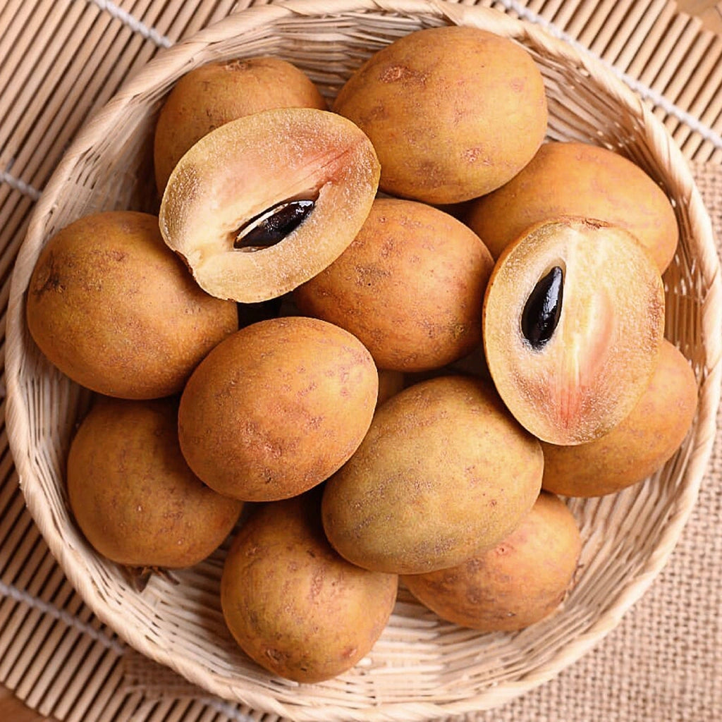 Chiku fruit served fresh