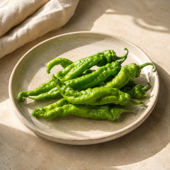 Chinese screw pepper also known as wrinkled green pepper and 螺絲椒