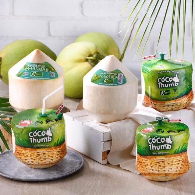 Coco Thumb Thai coconut with easy-open straw design