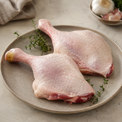 Confit duck leg style cooking with whole duck legs
