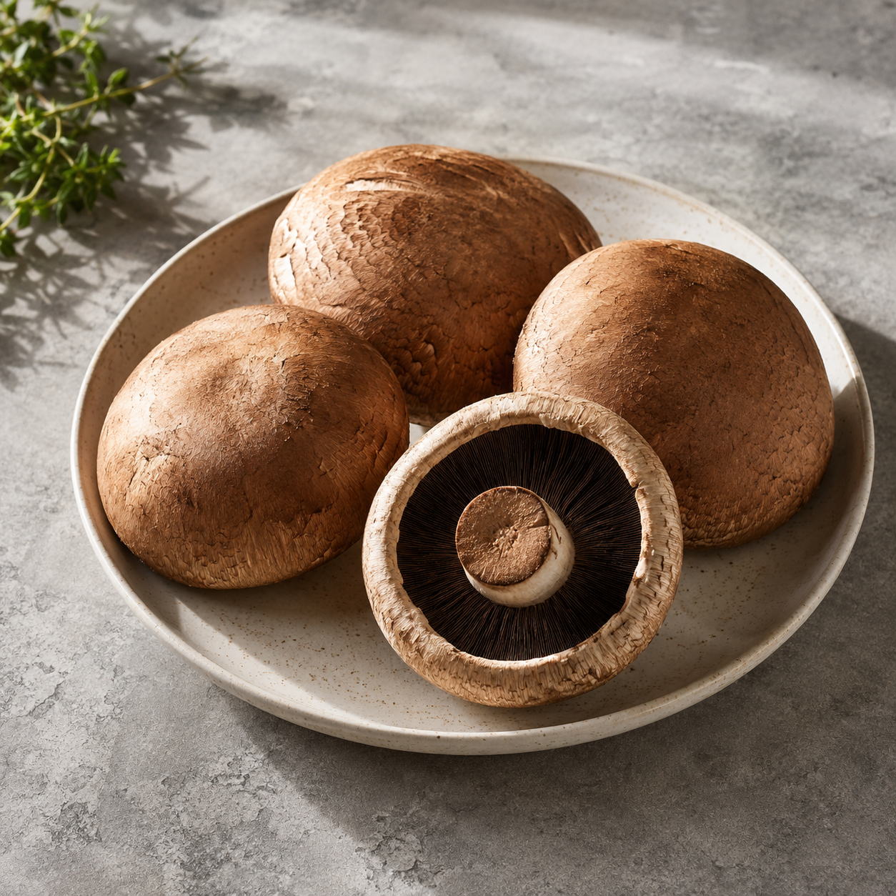 Holland portobello mushrooms as a larger alternative to cremini mushrooms