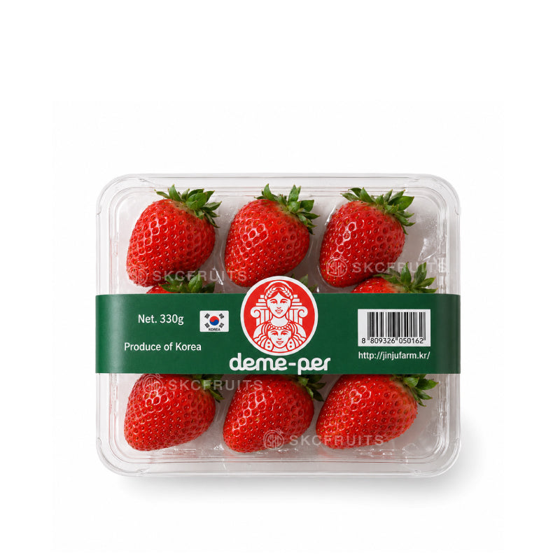 Deme-per Korean Strawberries punnet sold in Singapore by SKC Fruits