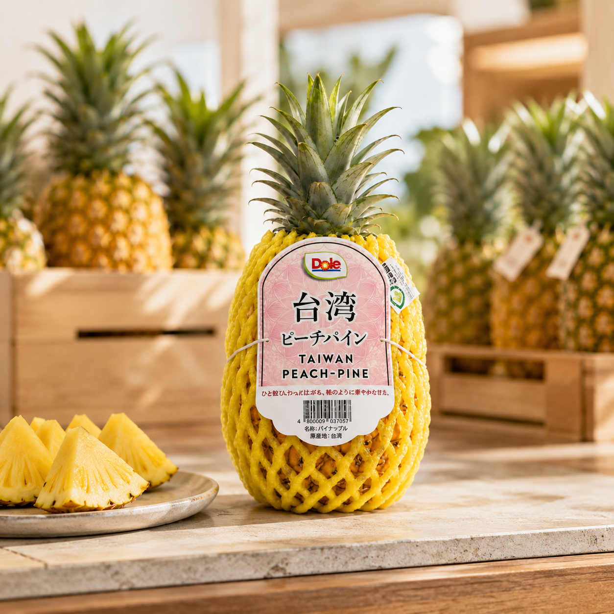 Fresh Dole pineapple that can be blended into pineapple juice