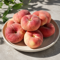 Donut peach taste with sweet low-acid flavour and light almond note