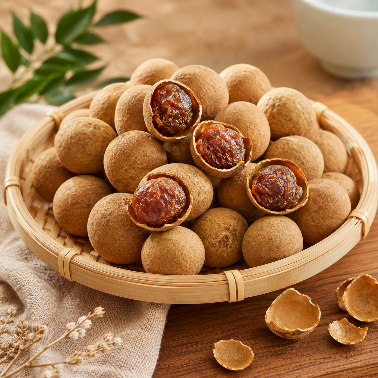Dried longan tea and dessert ingredient with natural sweetness