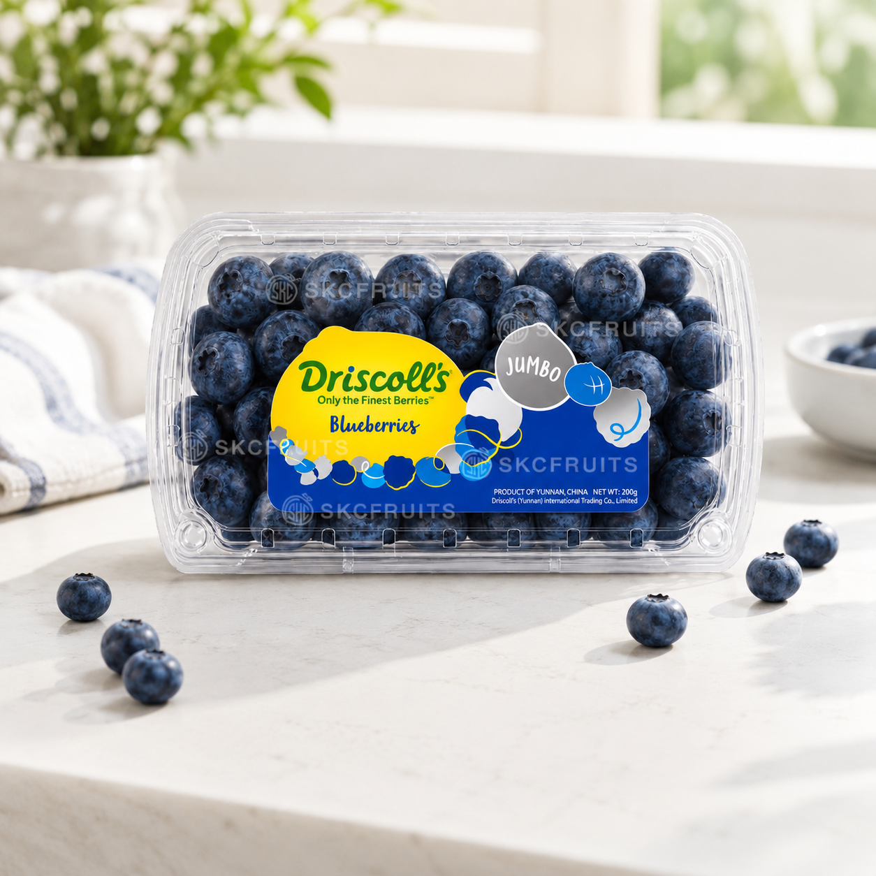Driscoll's Yunnan Jumbo Blueberry packshot for SKC Fruits Singapore
