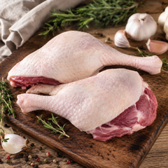 Duck legs for roasting slow cooking and rich duck dishes