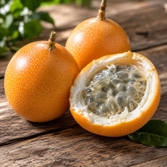 Ecuador yellow passion fruit carton with sweet golden pulp and crunchy seeds