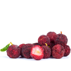 Fresh Chinese bayberry fruit with sweet tart flesh