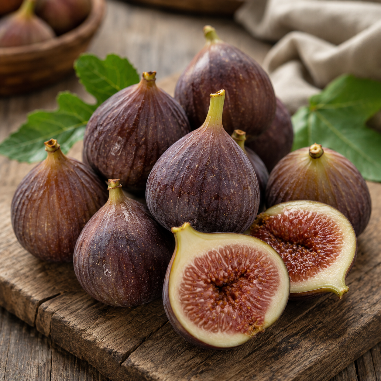 Black fig and Brown Turkey fig style fresh figs
