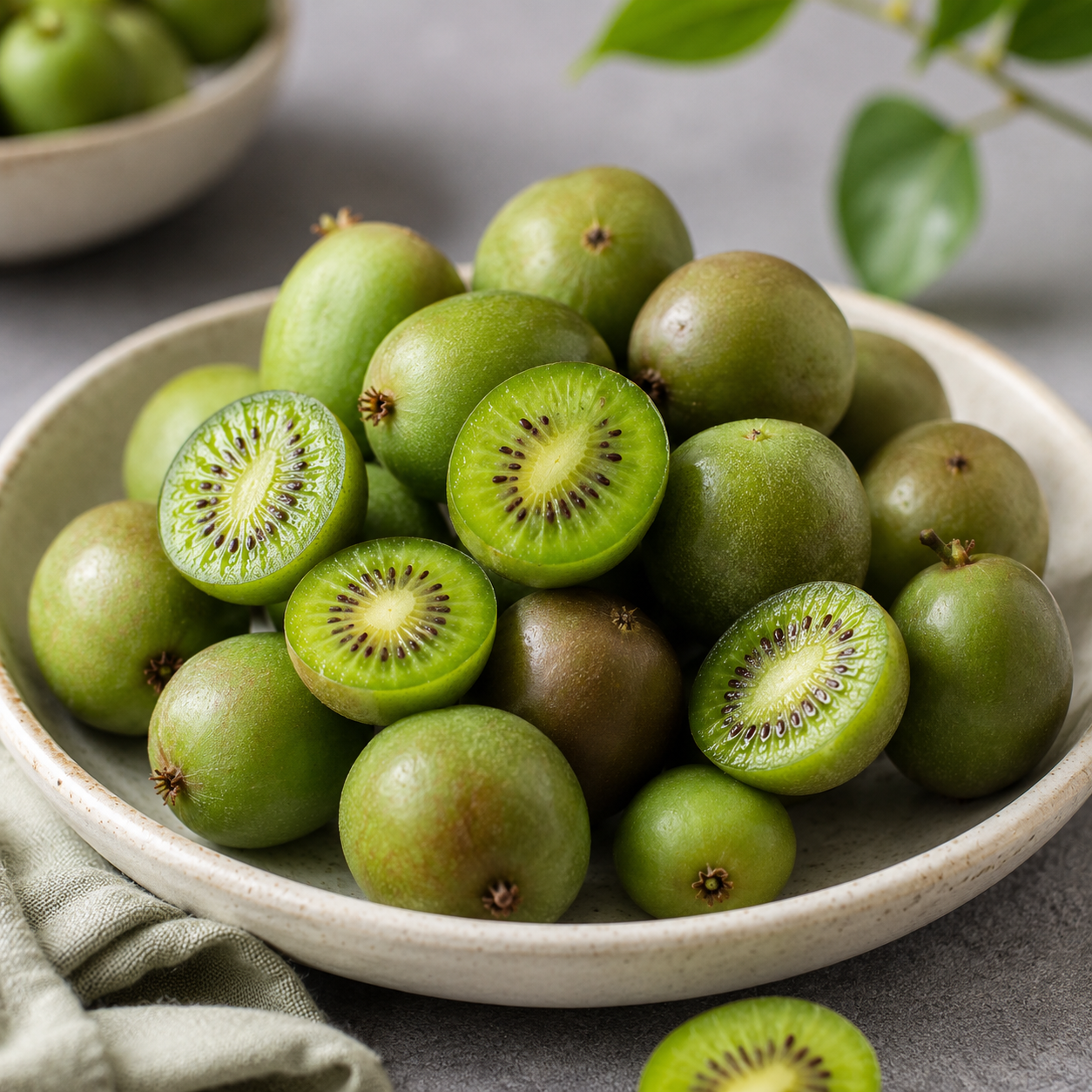 Imported fresh kiwiberries for bite-sized snacking