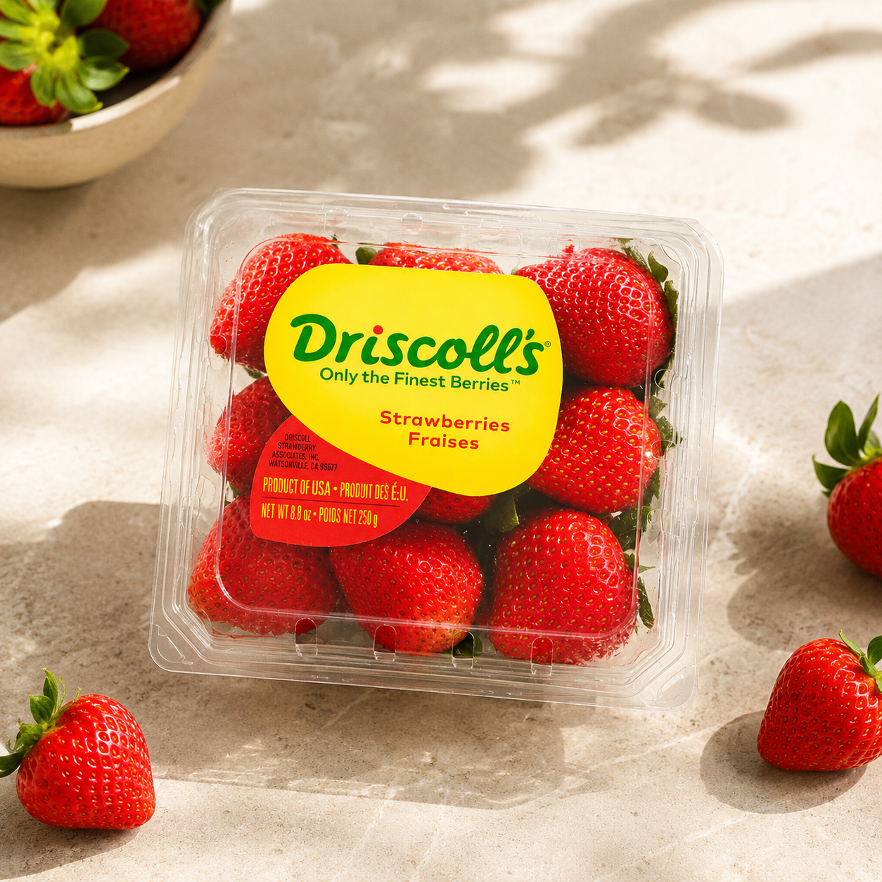Fresh red strawberries with sweet juicy flavour