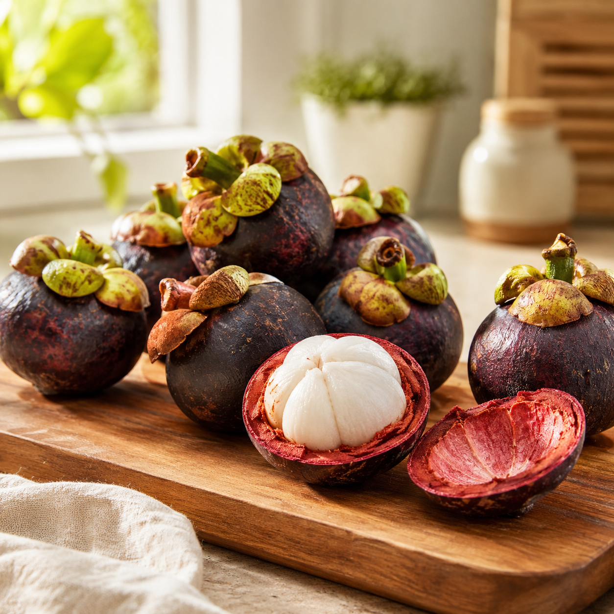 Garcinia subelliptica fruit different from Thai purple mangosteen