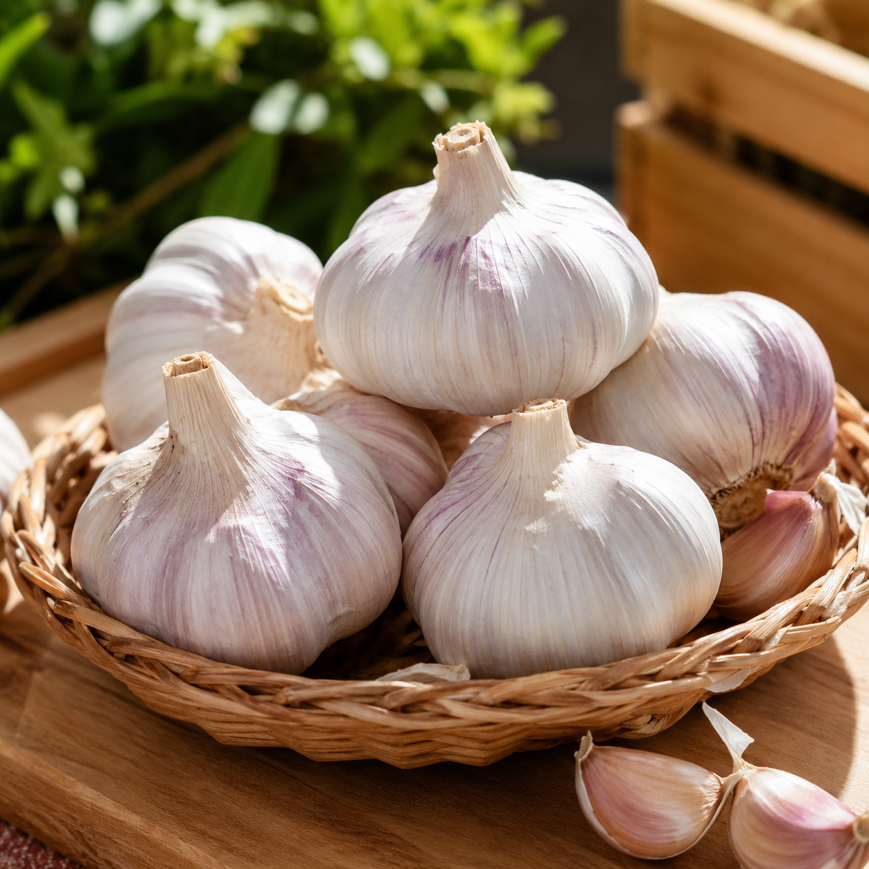 Garlic in Chinese 大蒜 蒜头 also known as da suan and garlic bulb