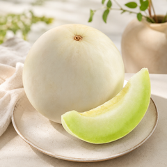 Golden honeydew melon fruit platter for fresh sharing