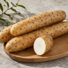 Grated yam tororo made from Japanese slimy yam Nagaimo