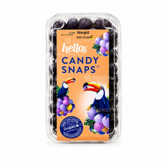 Hellooo candy grapes with dark red black-red seedless berries
