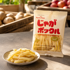Hokkaido potato chips snack Jaga Pokkuru with Okhotsk Sea Salt flavour