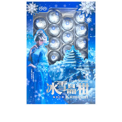 Ice and Snow Kumquat in blue see-through premium gift box packaging

