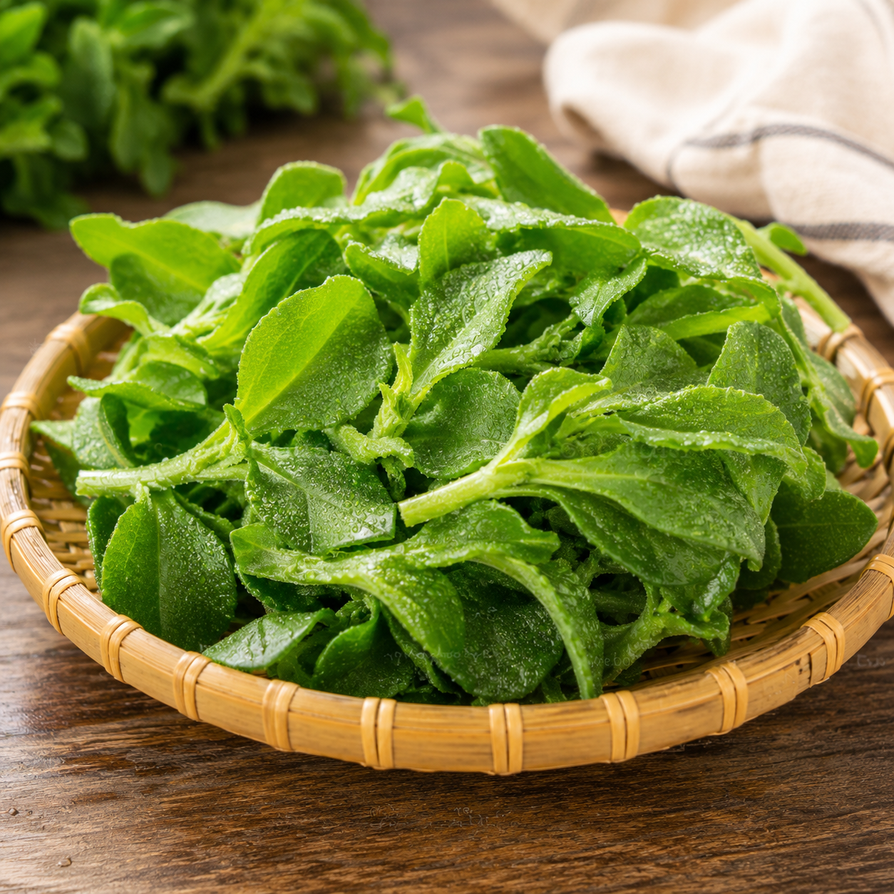 Ice plant salad green with crunchy succulent texture for cold dishes
