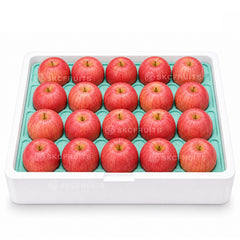 Japanese Sun Fuji apples in carton for sharing and fresh eating
