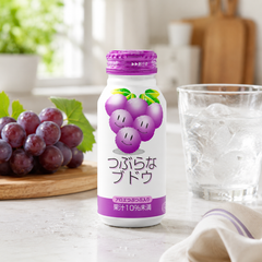 Japanese Tsuburana Grape Juice with aloe bits and grape flavour
