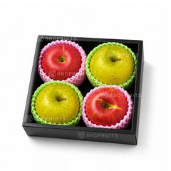 Japanese apple gift box with jumbo Fuji apples and Toki apples
