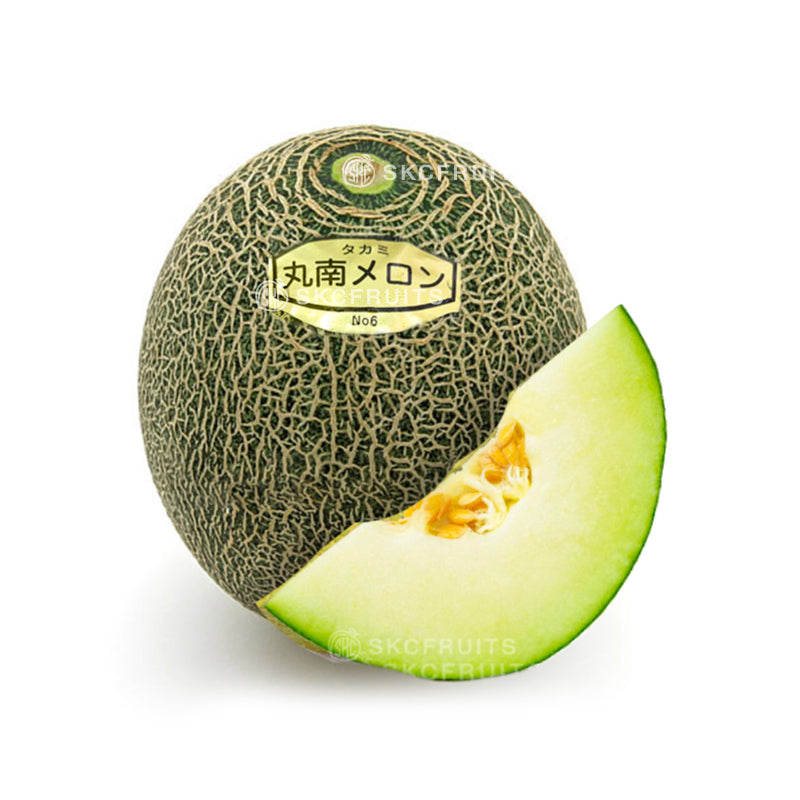 Japanese Iioka Takami Melon with fine netted rind