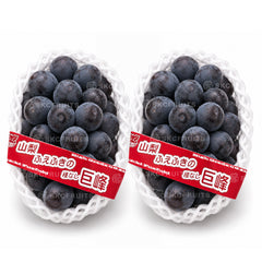 Japanese Kyoho Grapes Gift Box - 2 Bunches with premium grapes in branded gift packaging
