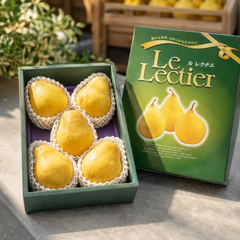 Japanese luxury fruits pear box with premium Le Lectier pears