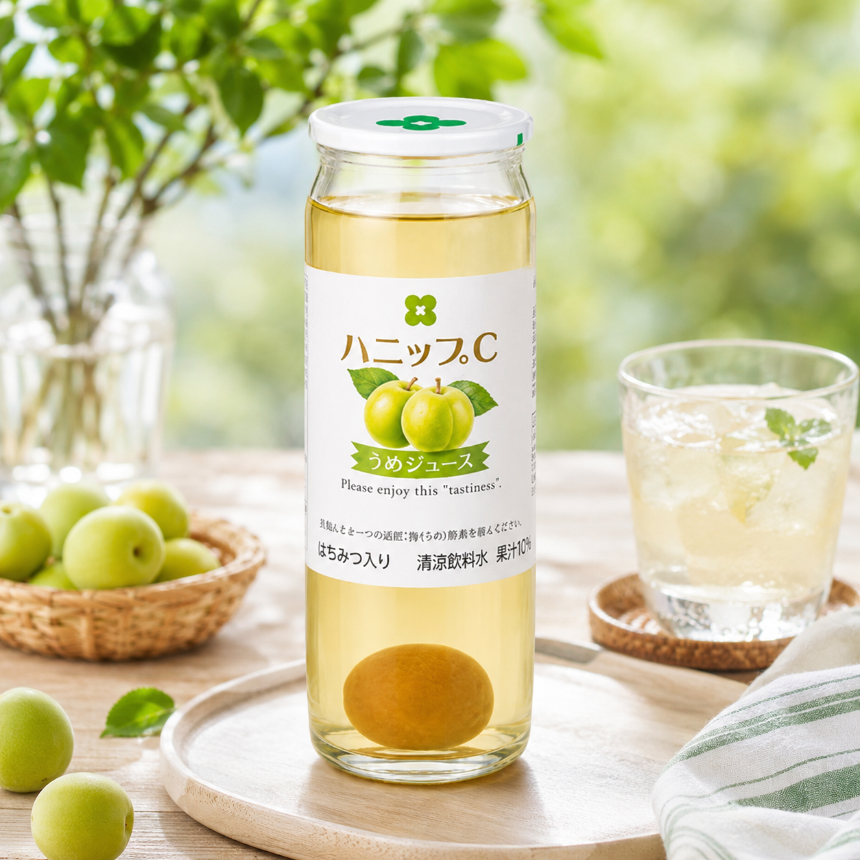 Japanese Hanippu C Ume Juice from Japan packshot for SKC Fruits Singapore
