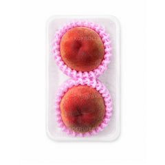 Japanese White Peach 2 pieces pack in protective fruit nets