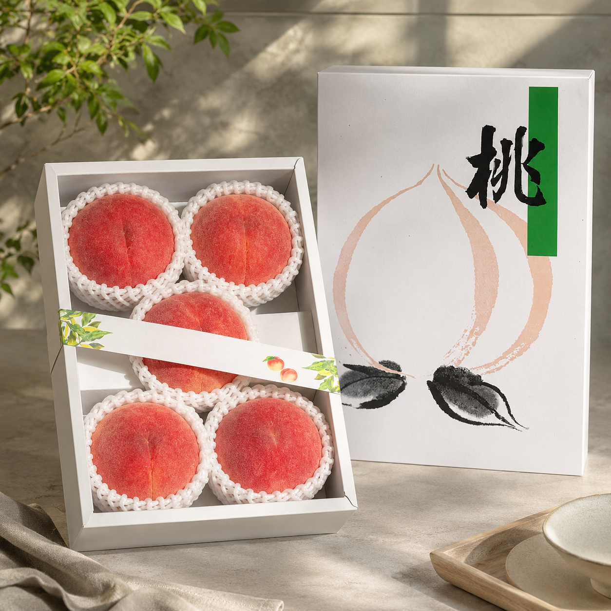 Japanese white peach Suimitsuto with delicate sweetness and aroma