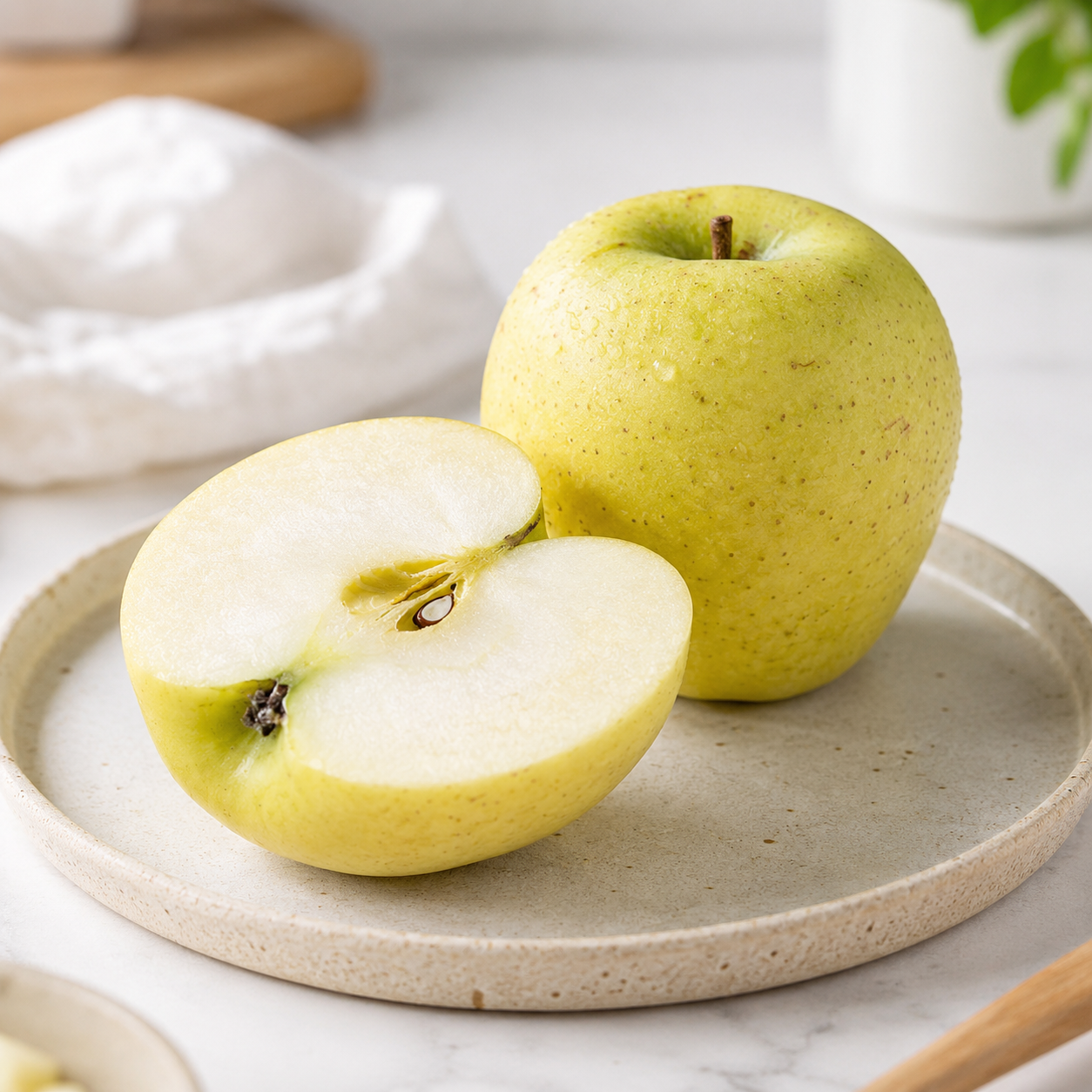 Japanese yellow apple Toki for fresh eating and fruit platters