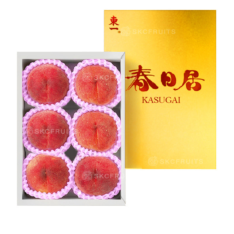 Kasugai Hikawa Hakuhou White Peach in gold gift box