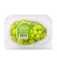 Korean Shine Muscat Grapes with green seedless berries