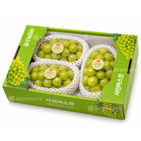 Korean Shine Muscat Seedless Grapes Box with 3 bunches