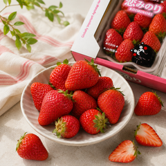 Japan Kumamoto Koiminori Strawberries in premium tray
Koiminori strawberry 恋みのり with glossy red fruit