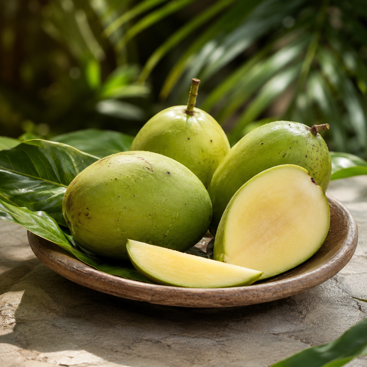 Mangga Kweni with yellow orange flesh and sweet tropical aroma