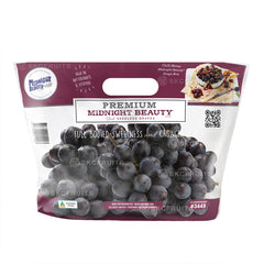 Midnight Beauty Seedless Grapes with deep black berries
