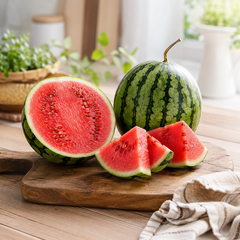 Mini Watermelon sorbet made with frozen watermelon cubes