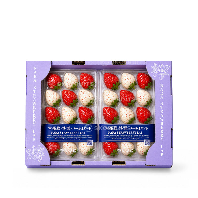 Nara Strawberry Lab red and white assorted strawberries from Japan